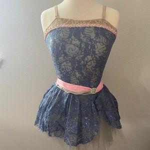 Blue Lace Dance Costume